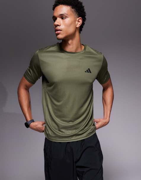 adidas Training – Essentials – T-Shirt in Olivgrün - view 1