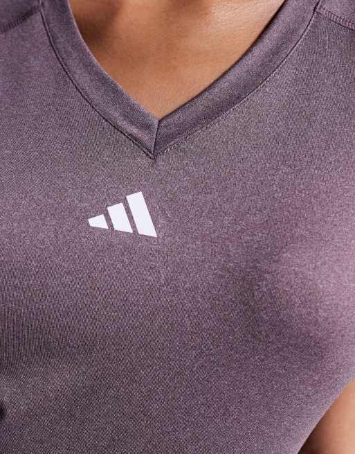 adidas Training Essentials t-shirt in purple, 3 of 4
