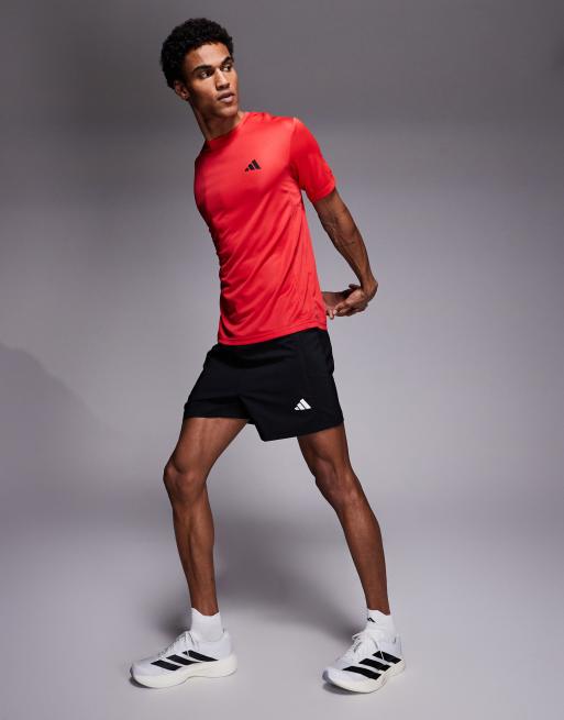 adidas Training Essentials t-shirt in red, 2 of 5