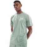 [adidas performance] adidas Training Essentials t-shirt in silver green XS MGREEN