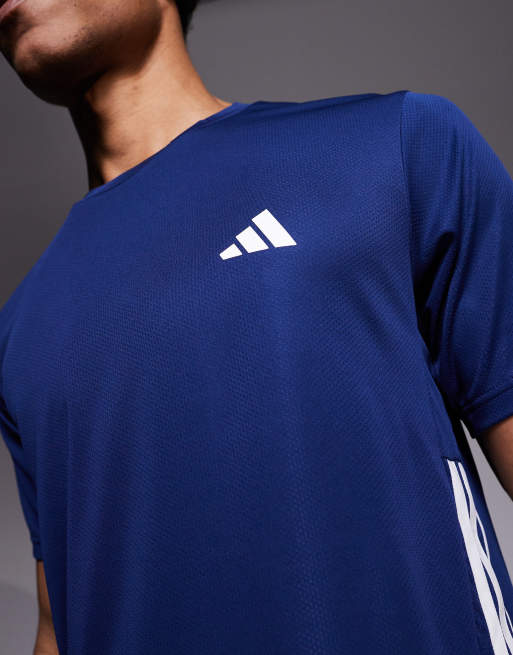 adidas - Training Essentials - T-shirt met 3-Stripes in marineblauw, 5 van 5