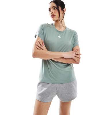 Adidas Training - Essentials - T-shirt - Vert argenté XS