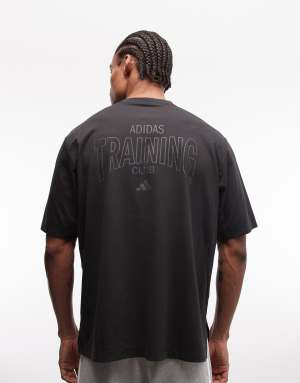 adidas Training Essentials t-shirt with back print in black