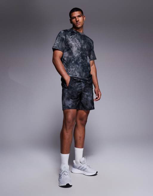adidas Training essentials t-shirt with grey and black print, 3 of 4