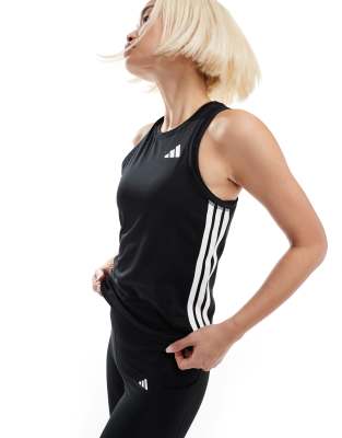 adidas Training - Essentials - Trägertop in Schwarz mit 3 Streifen