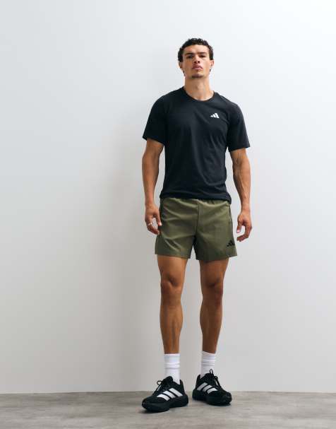 adidas Training Essentials vävda shorts i khakibrun - view 1
