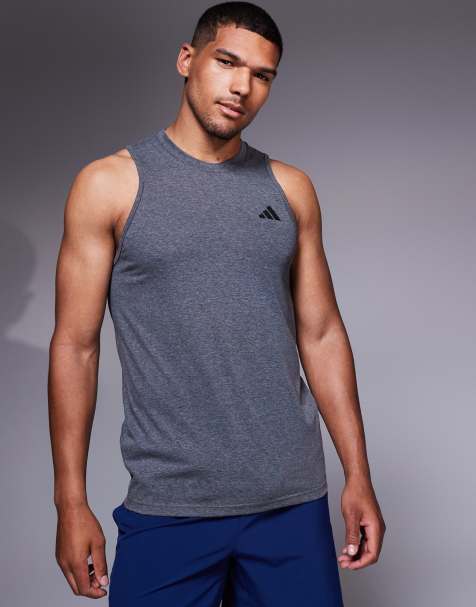 adidas Training essentials vest in dark grey - view 1