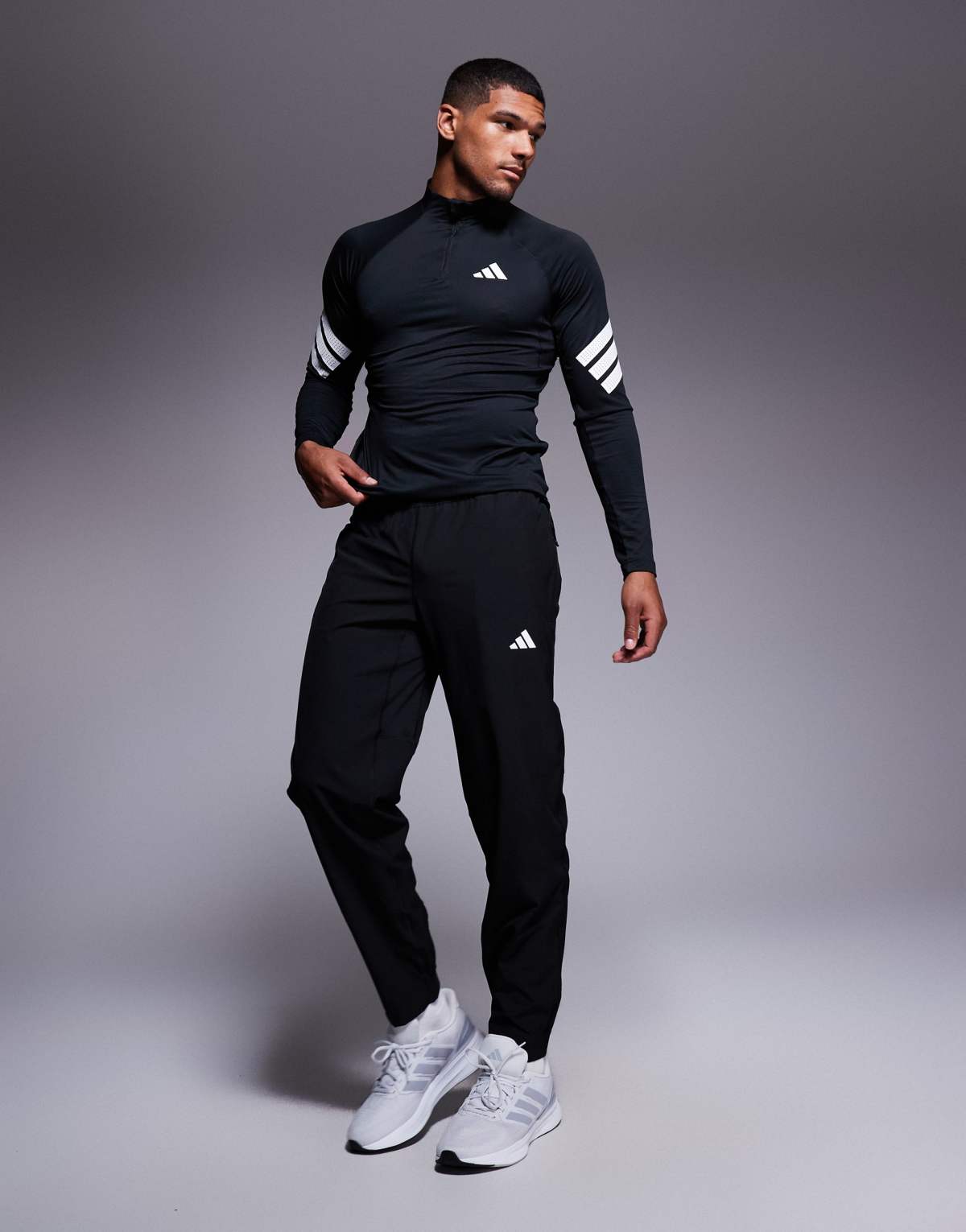 adidas Training essentials woven joggers in black