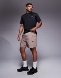 [adidas performance] adidas Training essentials woven shorts in chalky brown XS Chalky Brown / Black