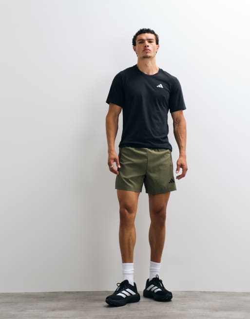 adidas Training Essentials woven shorts in khaki brown, 2 of 5