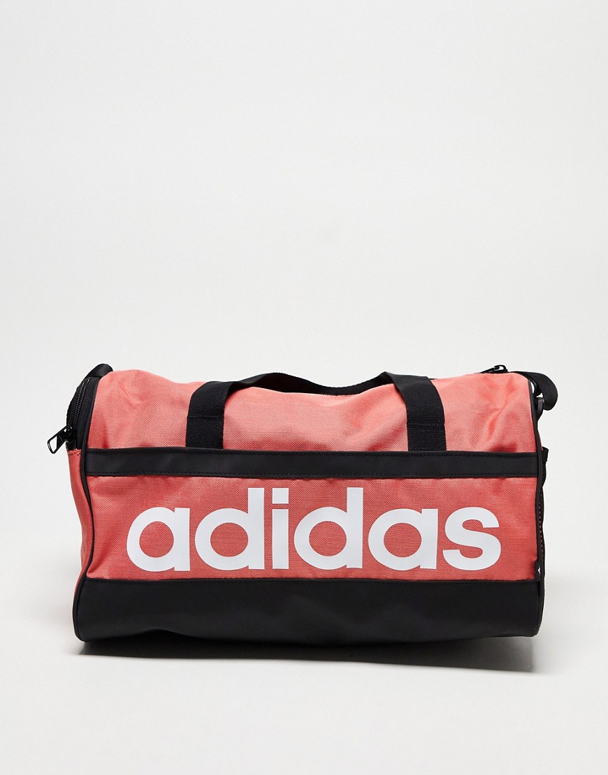 adidas Training extra small duffel bag in coral-Red