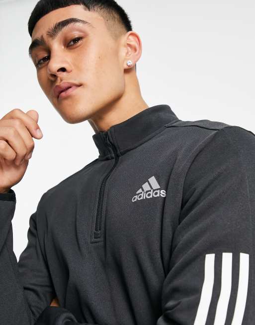 Felpa adidas hot sale nera zip