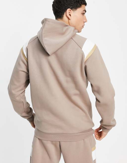 adidas Training fleece hoodie in brown