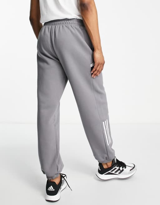 adidas Training fleece trackies in grey