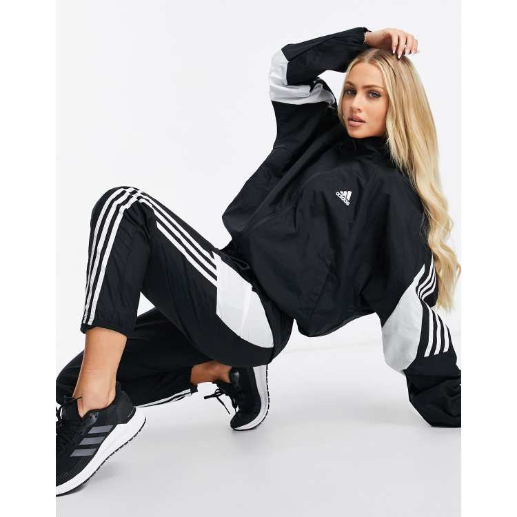 miel tenaz hogar adidas Training Game time woven tracksuit in black | ASOS