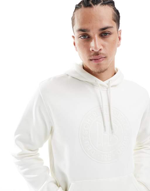 adidas - Training Germany Anniversary - Felpa con cappuccio bianco sporco, 3 di 4