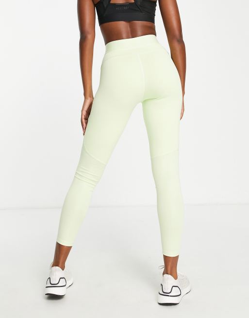 adidas - Training - Glam Babe - Legging met hoogglanzende details in limoengroen, 2 van 4
