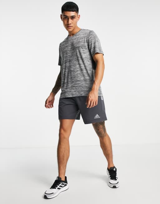adidas Training gradient 3 stripe t-shirt in grey, 2 of 4