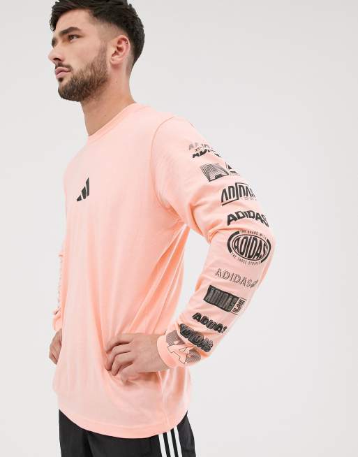 Pink adidas cheap long sleeve shirt