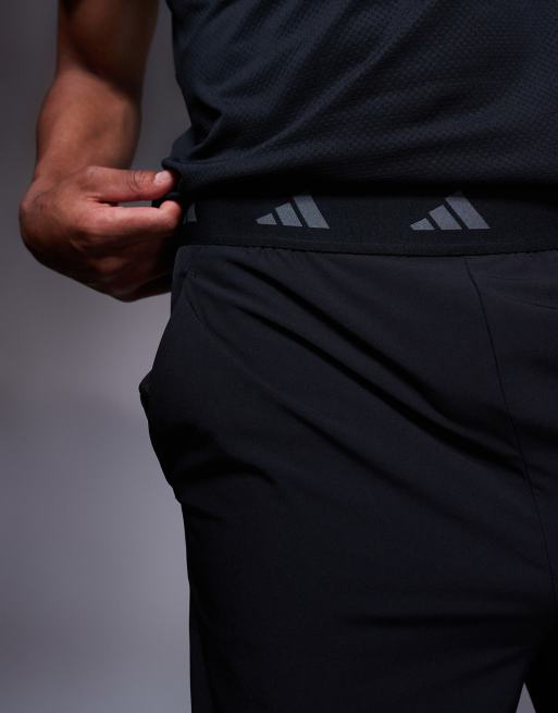 adidas - Training Gym+ - Pantaloncini neri con 3 strisce, 4 di 5