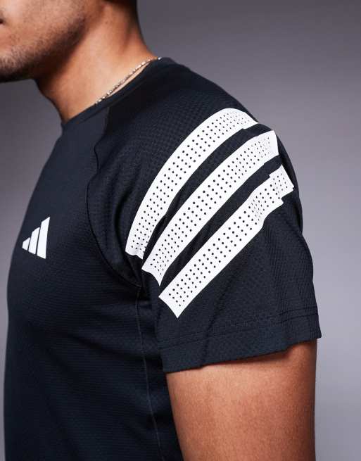 adidas - Training Gym+ - T-shirt met 3-Stripes in zwart, 2 van 4