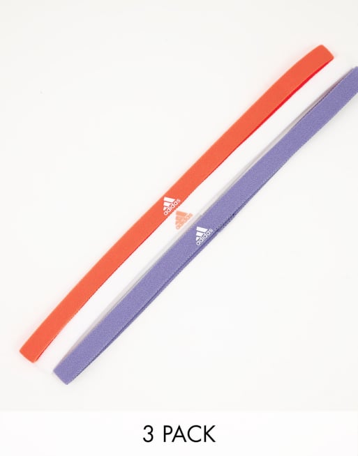 adidas Training hairbands in multi colour 3-pack