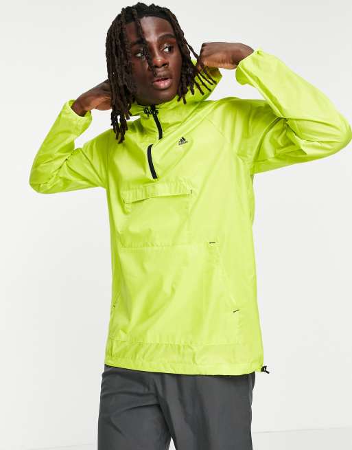 Adidas hip shop packable jacket yellow