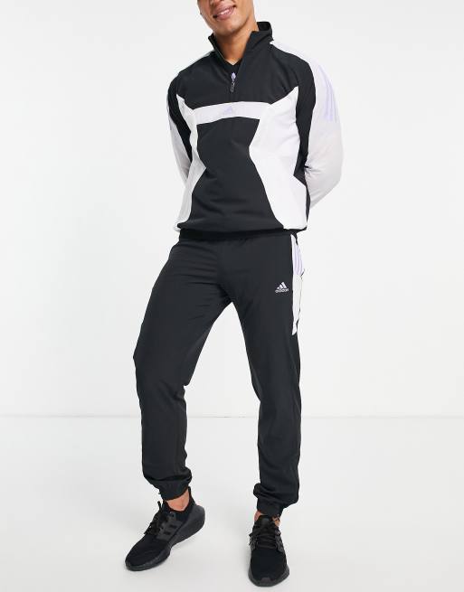 Adidas half zip track top sale