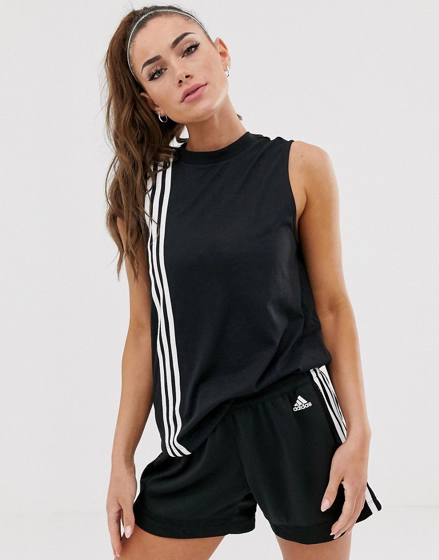 Adidas Training - Hemdje met drie strepen in zwart