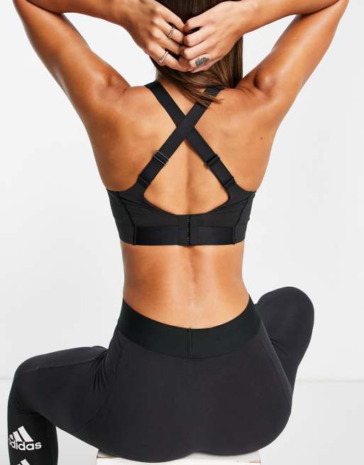 adidas Training high-support Ultimate sports bra in black