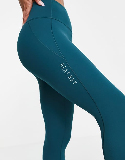adidas Training high waist leggings in wild teal ASOS