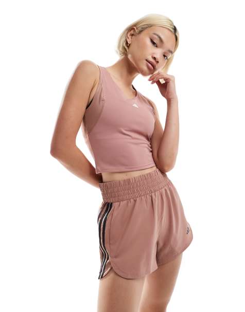 adidas Training high waist pacer short in clay - view 1