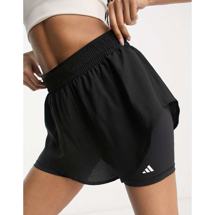 adidas 2-in-1 running shorts X-CITY HEAT.RDY in black