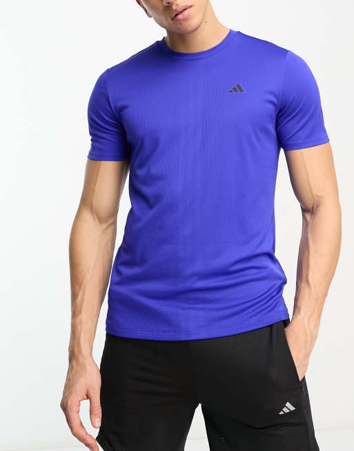 adidas - Training - HIIT - T-shirt met 3-stripes in dezelfde tint in blauw
