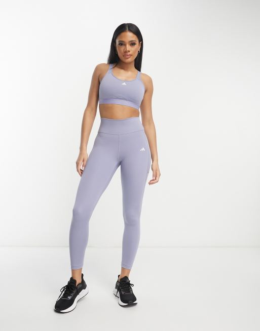 adidas - Training - HIIT Tailored Move - Sport bh met stevige ondersteuning in blauw, 3 van 4
