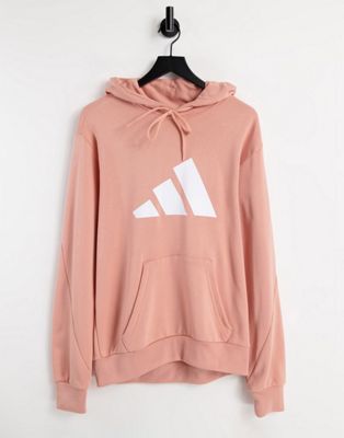 adidas Training hoodie with large bos logo in pink