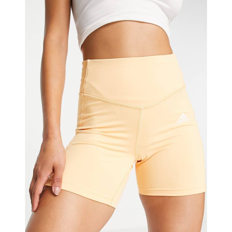 adidas All Me 5-Inch Short Leggings - Orange