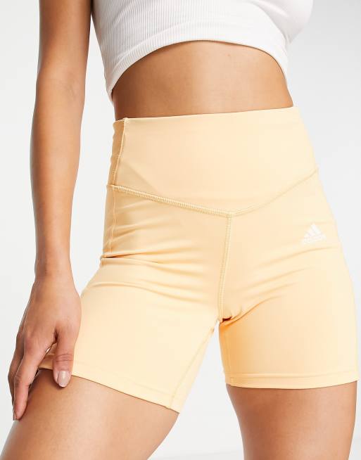 adidas Adicolor Classics High-Waisted Short Tights (Plus Size) - Brown, Women's Lifestyle