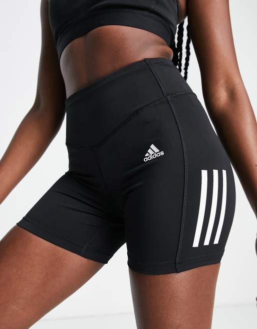 Adidas Ladies 3 Stripe High Rise Tight 