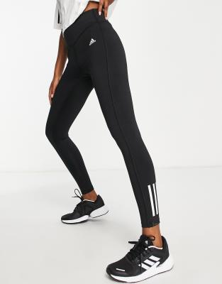 adidas black 3 stripe leggings