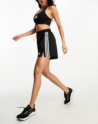 adidas Training Hyperglam 5 inch woven shorts in black - ASOS Price Checker