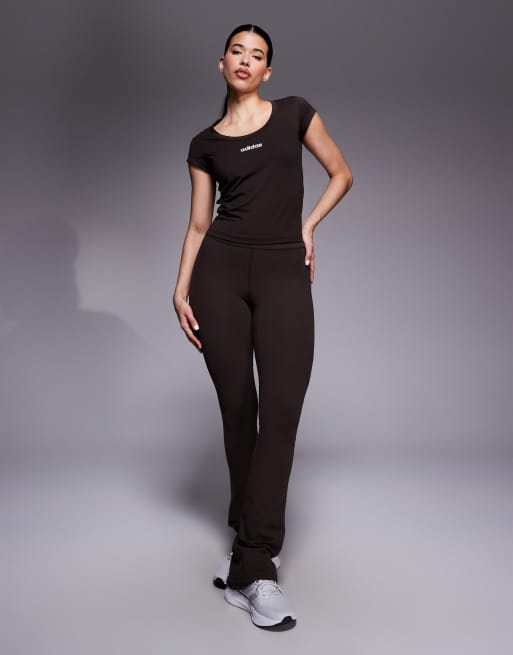 adidas - Training - Hyperglam - Baby tee in koffiebruin, 3 van 4
