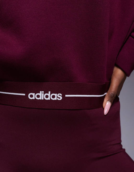 adidas Training – Hyperglam – Bordowa bluza z kapturem, 2 z 4