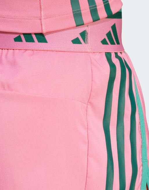 adidas Training – Hyperglam – Color Pop – Rosa och gröna, vävda shorts, 4 av 4