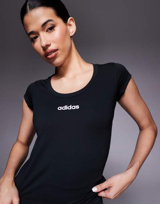 adidas Training – Hyperglam – Czarna krótka koszulka, 2 z 4