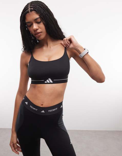 adidas Training – Hyperglam – Czarny biustonosz sportowy o lekkim wsparciu - view 1