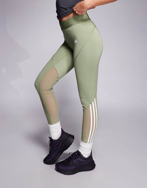 adidas Training Hyperglam full length leggings in khaki - view 1