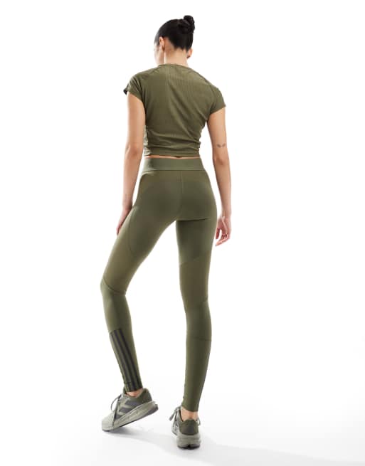 Olive green adidas tights online