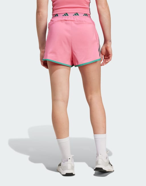 adidas - Training - Hyperglam - Geweven shorts in roze en groen, 3 van 4
