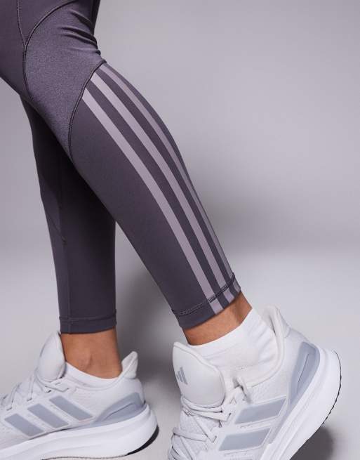 adidas Training Hyperglam high shine full length legging in dark grey, 5 of 5